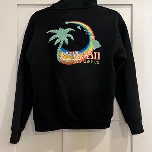 Women's Black Honolua Surf Graphic Hoodie Size Small